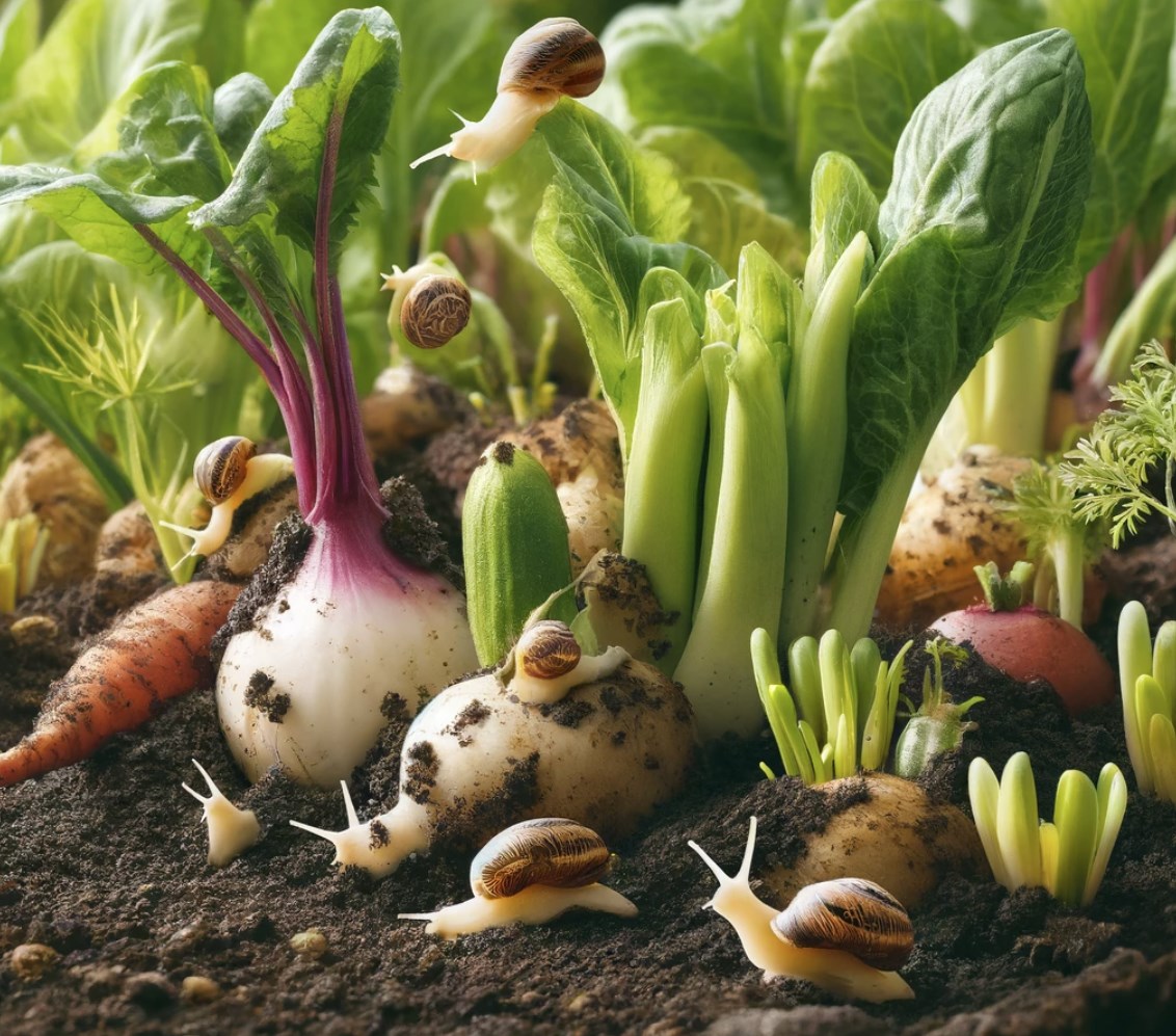 ślimaki niszczące uprawy